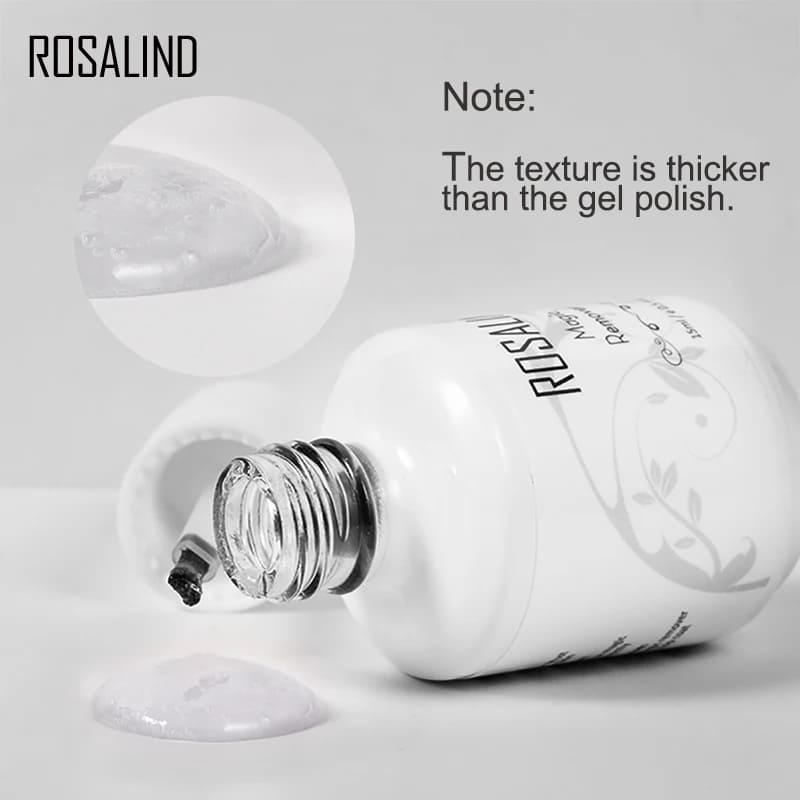 ROSALIND 15ml Nail Gel Polish Magic Remover For Manicure Fast Clean Within 2-3 MINS Gel Nail Polish Remover