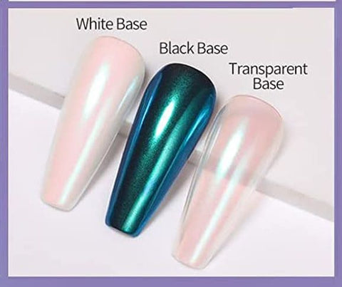 6 Shades Shell Pearl Nail Art Chrome Mirror Pigment Powder Rub Dust Mermaid Gel Polish Decoration