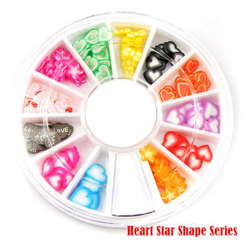 1pc Wheel Random Nail Art Slices, 3D DIY Nail Art Fimo Slime Supplies Stickers Decoration for DIY Crafts and Nail Art Decoration
