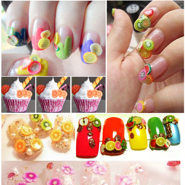 1pc Wheel Random Nail Art Slices, 3D DIY Nail Art Fimo Slime Supplies Stickers Decoration for DIY Crafts and Nail Art Decoration