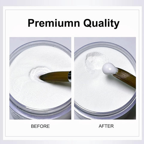 Kween Acrylic Powder 3D Nail Art and Tips French White Crystal Acrylic Powder For Nail And Manicure