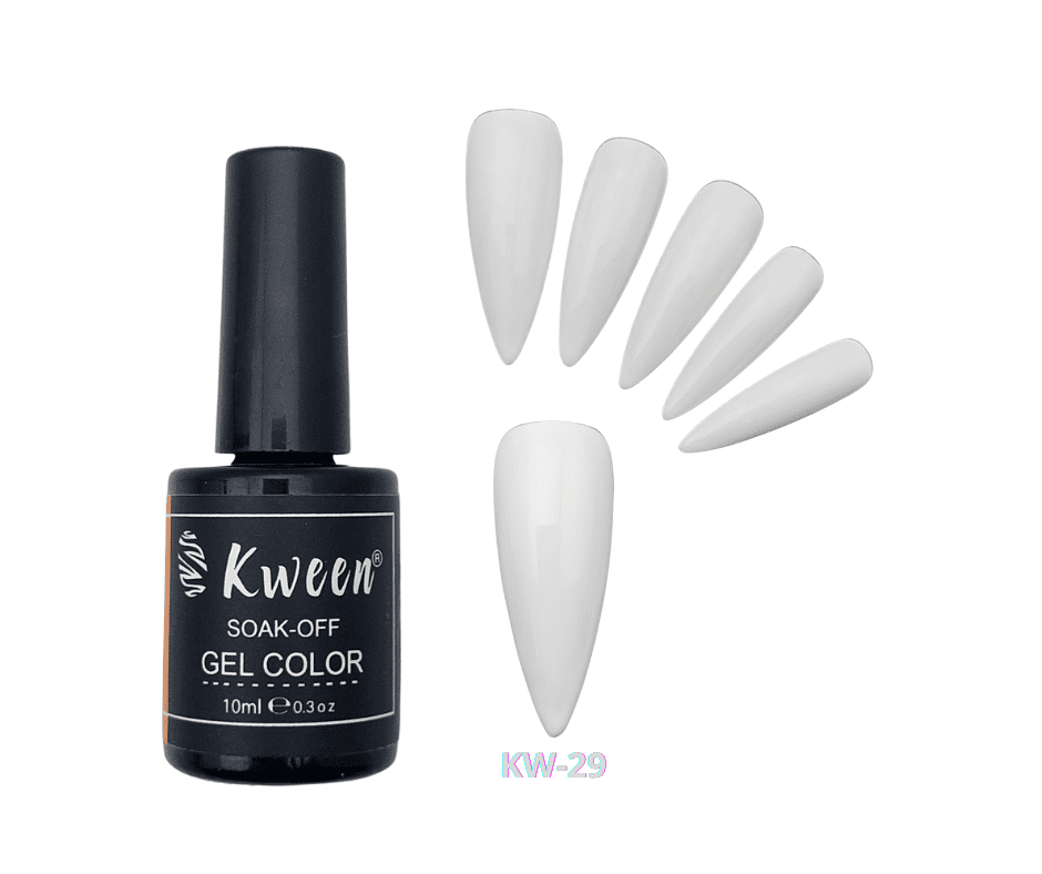 KWEEN Pure White UV/LED Soak Off Gel Nail Polish For Manicure