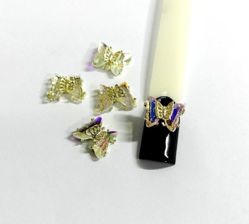 3D Butterfly Nail Art Crystal Studs Nail Gem DIY Diamond Nails Jewellery Decoration for Acrylic Nails