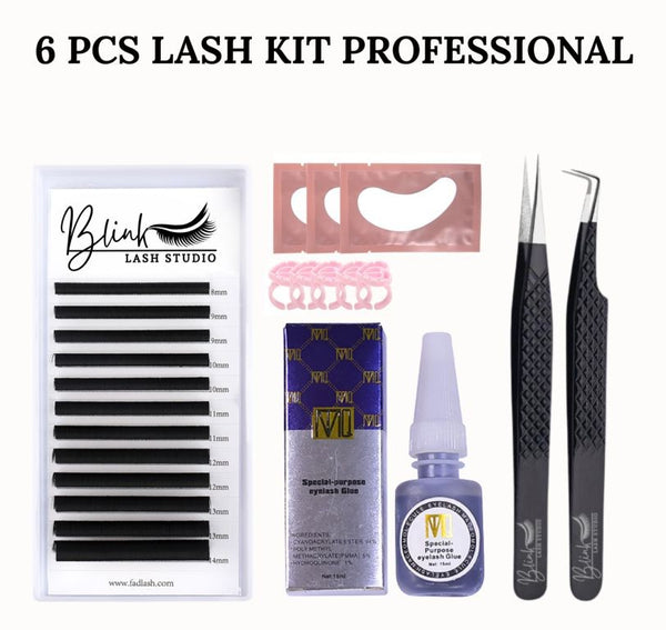 6 Pcs Premium handmade Eyelash Extensions Kit Professional PROFESSIONAL