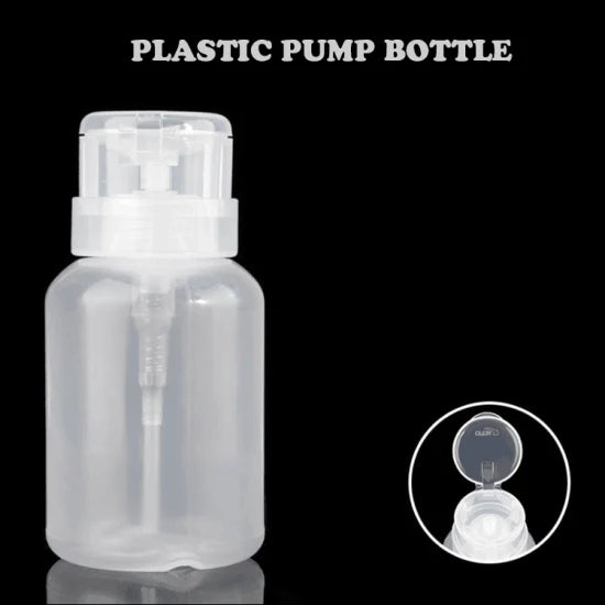 Empty Refillable Bottle For Liquid Alcohol UV Gel Nail Polish Remover Pump Dispenser Equipment Nail Tools