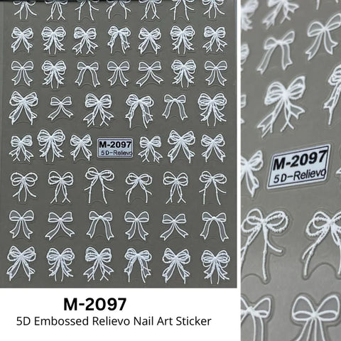 Flower & Lace 5D Embossed Nail Art Stickers Premium Quality Nail Art Stickers Create Flawless Nail Designs.