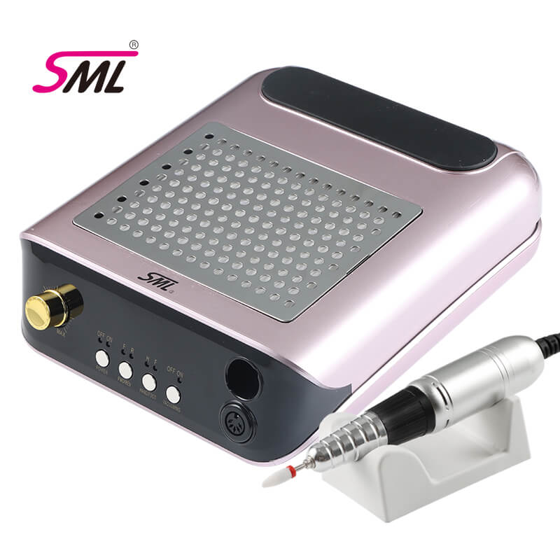 SML 2 in 1 Manicure Nail Sander, Drill & Dust Collector 35000 RPM Vacuum Cleaner Professional Nail Drill Machine for Gel and Acrylic Nail Art