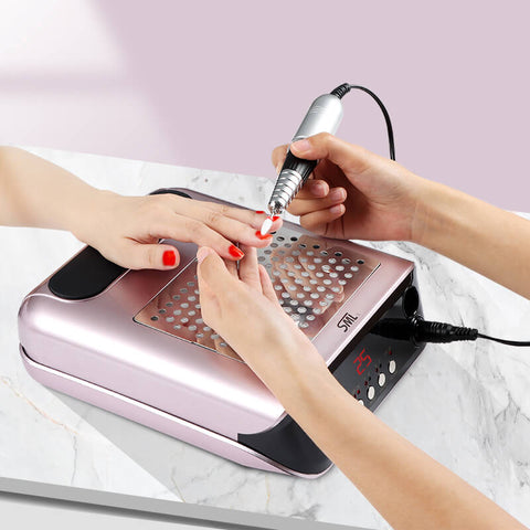 SML 2 in 1 Manicure Nail Sander, Drill & Dust Collector 35000 RPM Vacuum Cleaner Professional Nail Drill Machine for Gel and Acrylic Nail Art