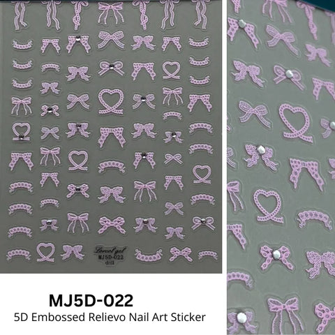 5D Nail Art Stickers with stones Heart Bows & Music Theme Nail Stickers For Girls Who Loves To Create Attractive Nails At Home.