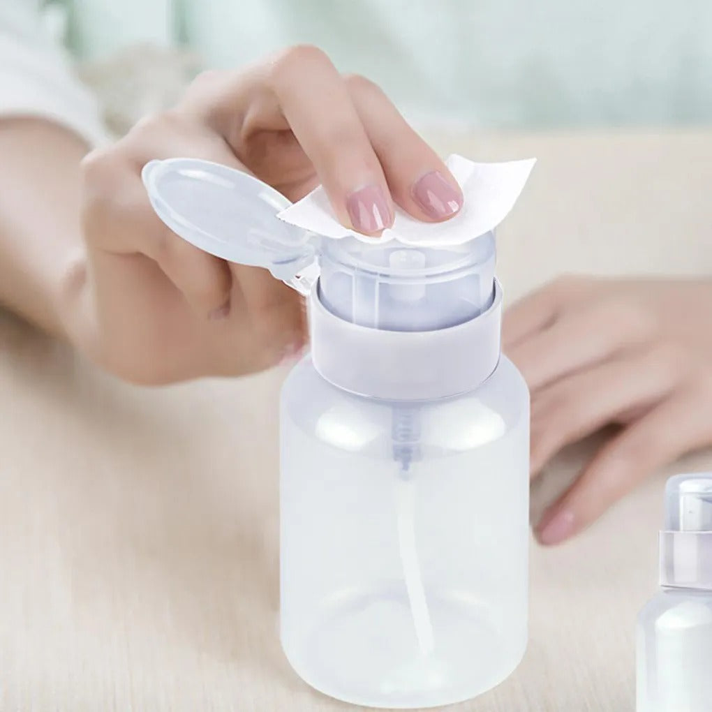 Empty Refillable Bottle For Liquid Alcohol UV Gel Nail Polish Remover Pump Dispenser Equipment Nail Tools