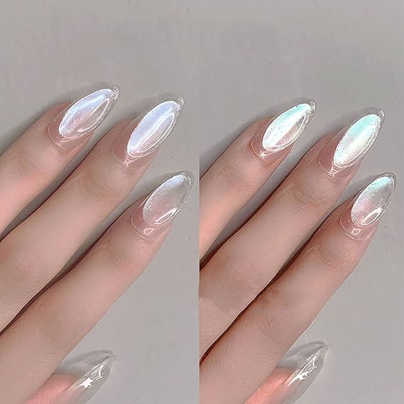 2g Nail Art Pearl White Glitter Powder For Creating Shiny & Glittery Gel Nails at Home.