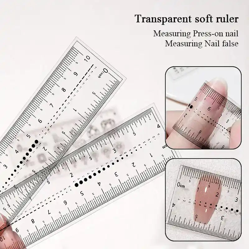 Nail Size Measuring Ruler Transparent Scale Measure Nail Size.