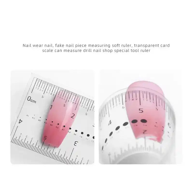 Nail Size Measuring Ruler Transparent Scale Measure Nail Size.