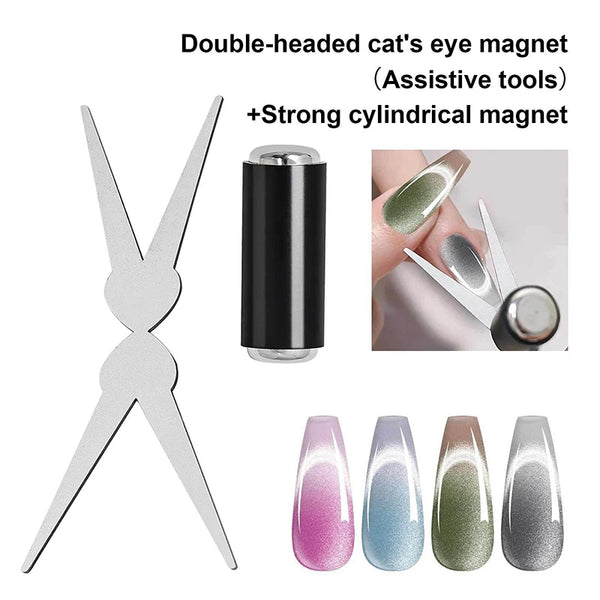 Y-Shape French Cat Eye Double-Head Magnet For DIY Gel Polish