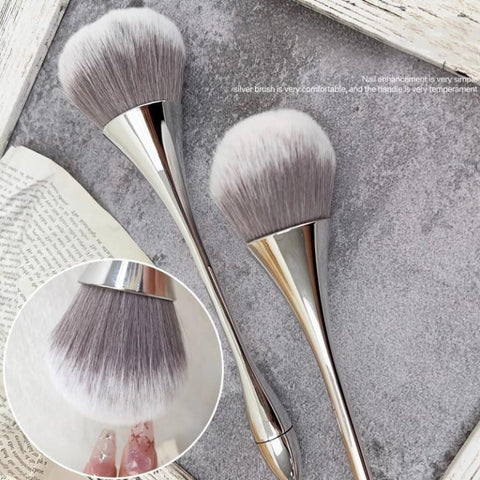 Nail Dust Brush, Long Handle Nail Dust Brush Powder Dust Remover Nail Art Manicure Tool Soft Dust Cleaning Powder Removal Brush Large Size