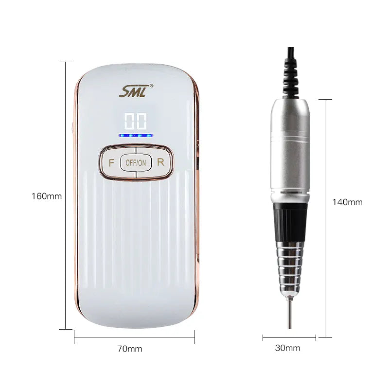 SML M11 Rechargeable Manicure Pedicure Nail Drill High Quality Nail Drill Machine With 6 Replacement Drill Bits