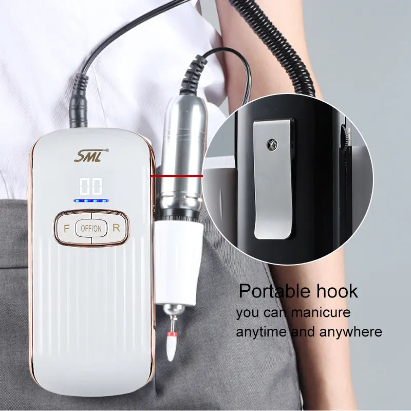 SML M11 Rechargeable Manicure Pedicure Nail Drill High Quality Nail Drill Machine With 6 Replacement Drill Bits