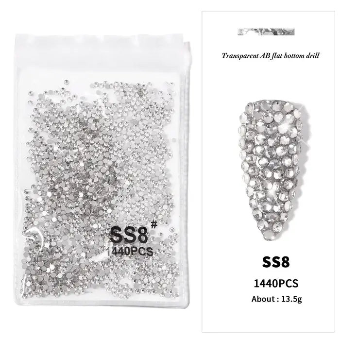 Silver Nail Art Rhinestones Diamond Shaped High Quality Nail Art Stones Give Stunning Look To Your Nails.