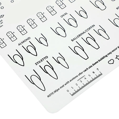 Silicone Nail Practice Mat High-Quality Nail Art Practice Mat For Nail Art Professional and Beginners.