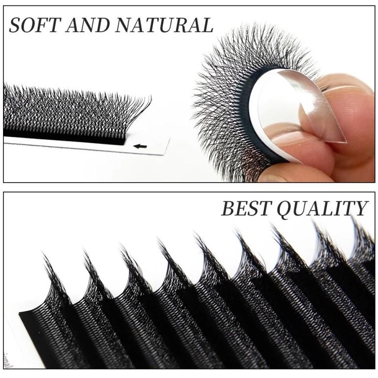 BLINK YY Lash Extensions D Curl 0.07mmSingle number Tray Premade Volume 2D Fans Eyelash Extension Y Type Soft Eye Lashes Supplies