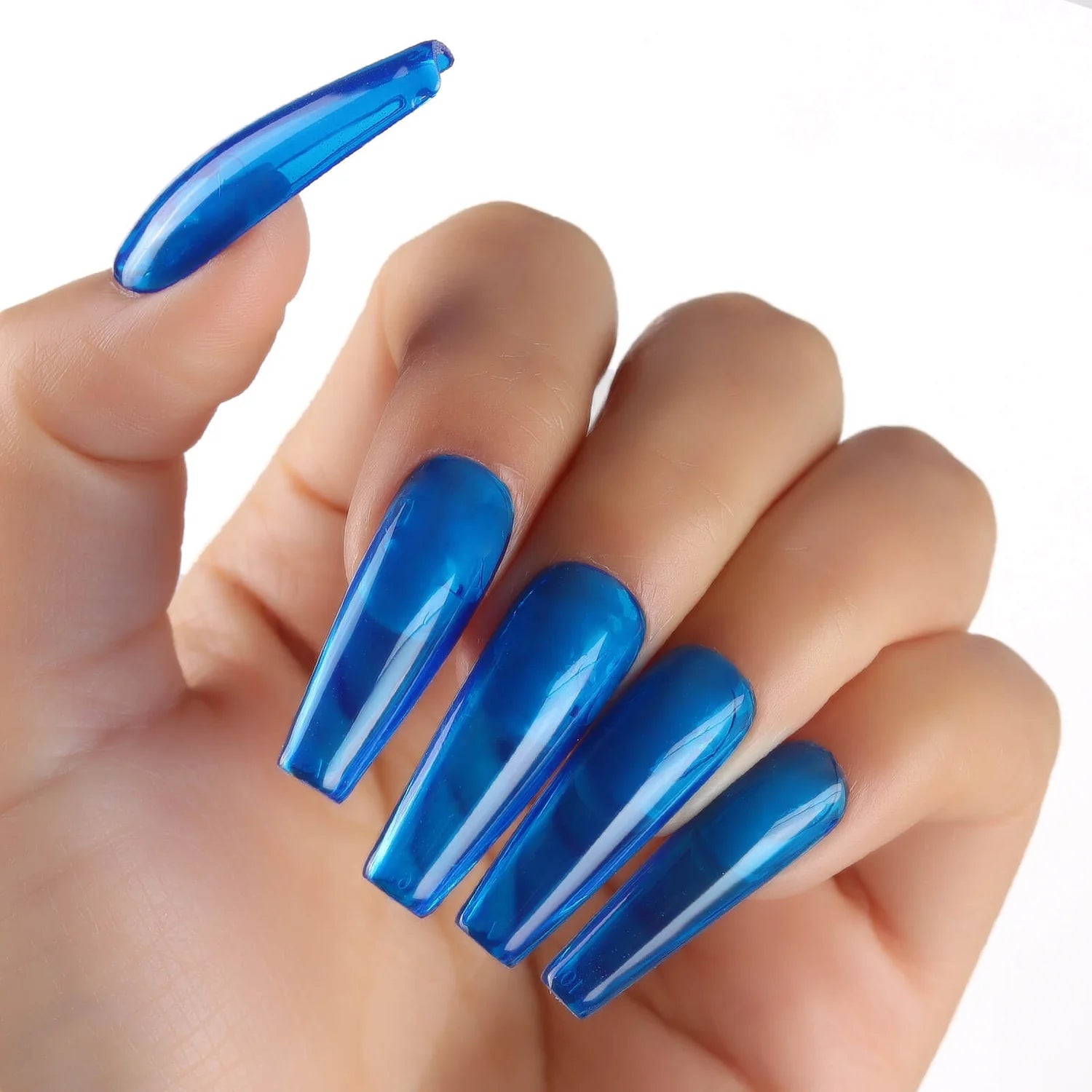 Kween Ice Jelly Gel Nail Polish Jelly Deep Blue Gel Nail Polish Translucent Soak Off Gel Polish For Nail Art DIY