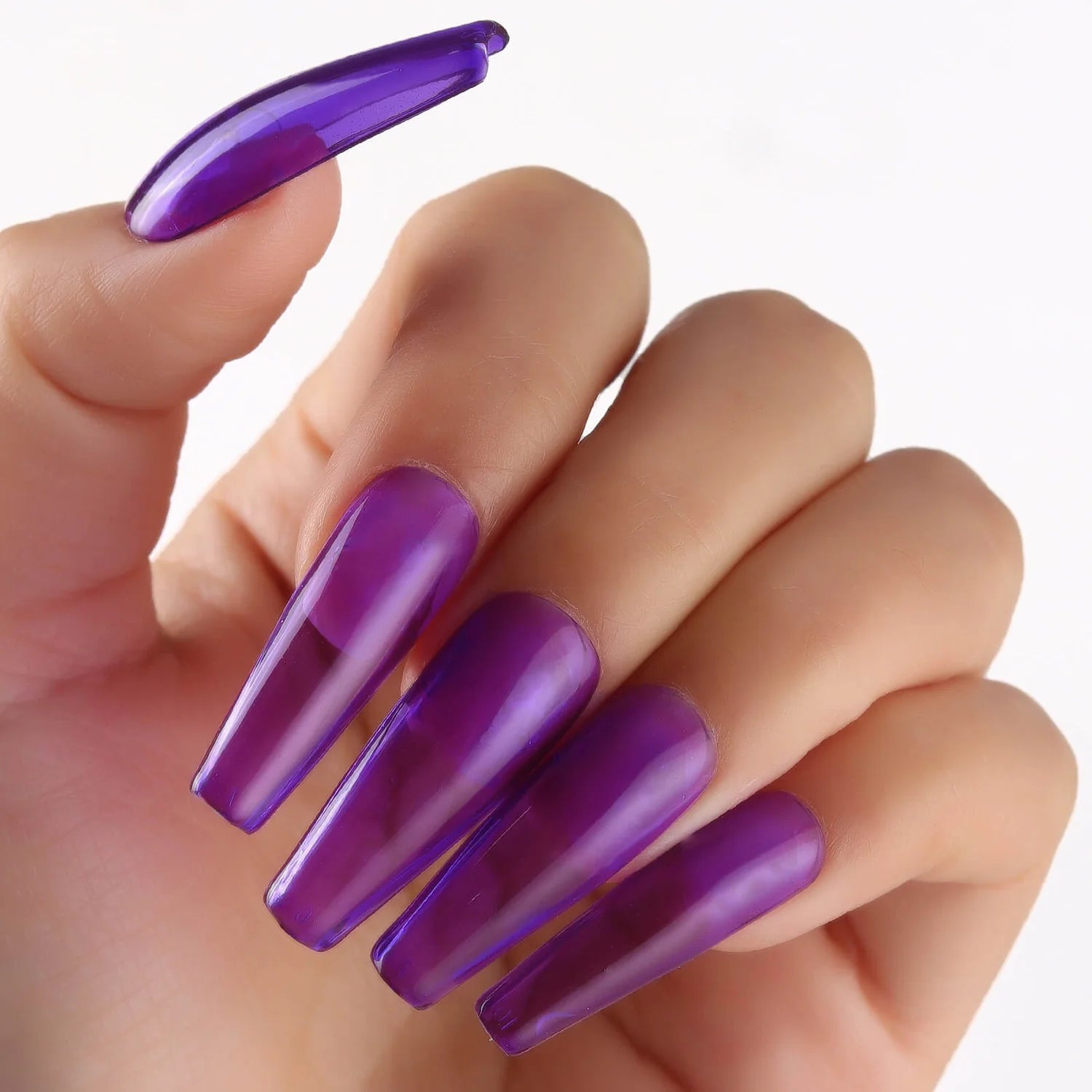 KWEEN Jelly Purple Gel Nail Polish Translucent Semi Permanent jelly Color for Nail art and Manicure