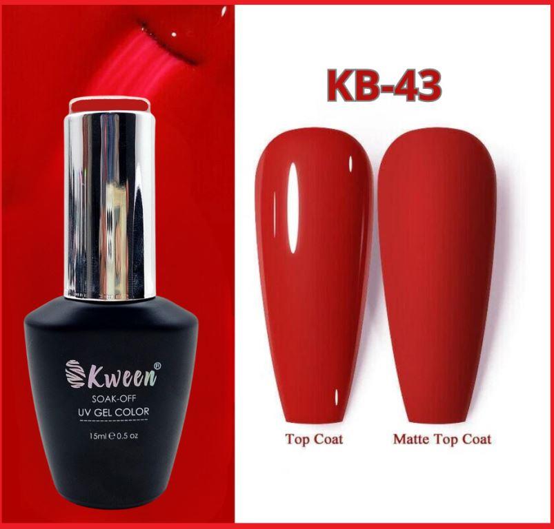 KWEEN Gel Color Nail Polish Wine Red Manicure Semi Permanent Base Color Soak Off Nail Art Gel Varnish