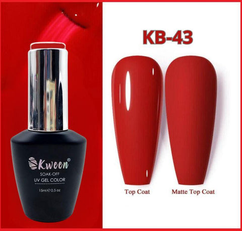 KWEEN Gel Color Nail Polish Wine Red Manicure Semi Permanent Base Color Soak Off Nail Art Gel Varnish