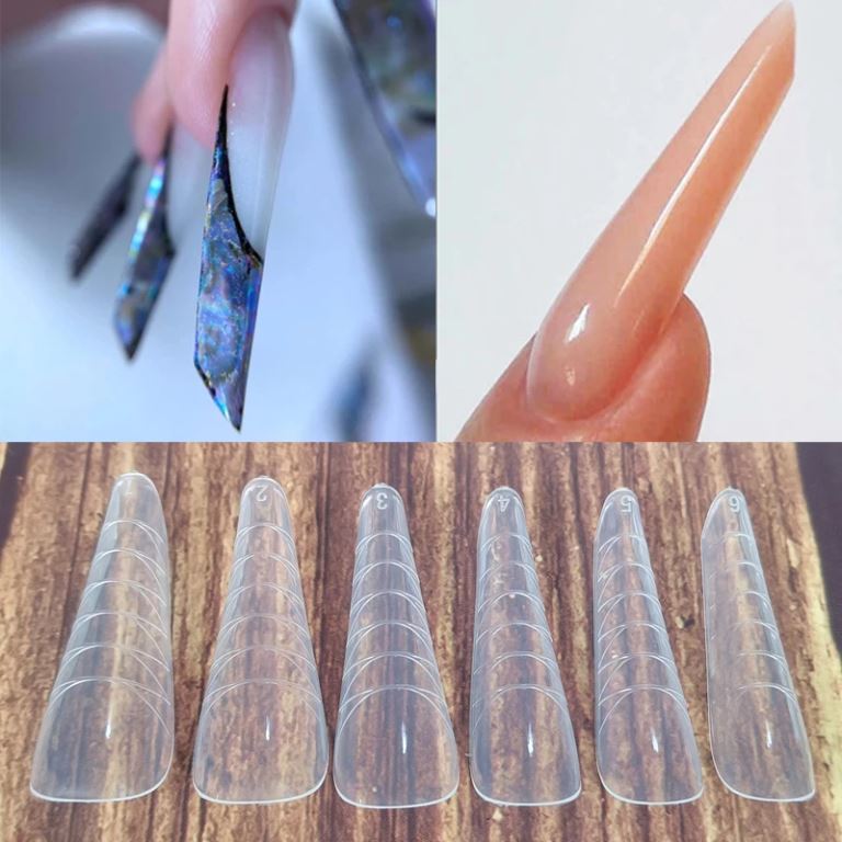 Polygel Nail Extension Kit High Quality Nail Molds Russian Almond Shape For Creating Salon Quality Polygel Nails at Home.