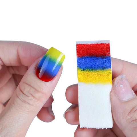 Soft Gradient Nail Art Sponges DIY Color Fade Manicure Tool for Creative Nail Art Designs.