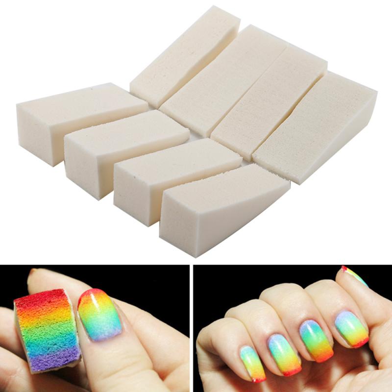 Soft Gradient Nail Art Sponges DIY Color Fade Manicure Tool for Creative Nail Art Designs.