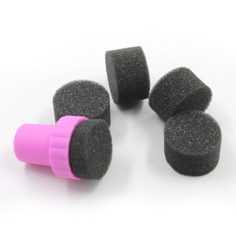 Nail Art Sponge Stamper Brush with Replaceable Heads For Creating Stylish Stamping Nail Designs At Home.