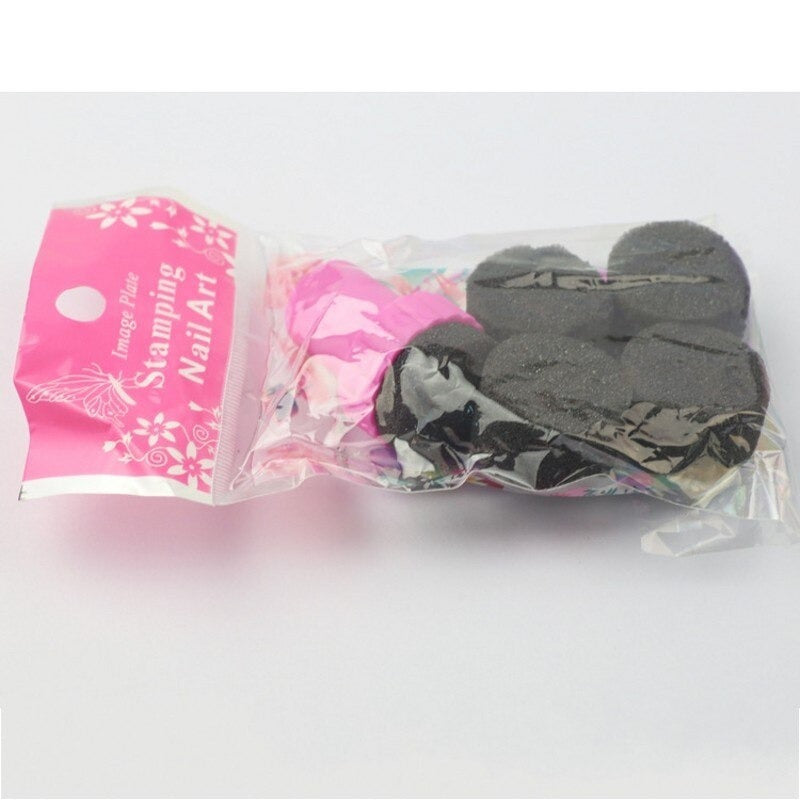 Nail Art Sponge Stamper Brush with Replaceable Heads For Creating Stylish Stamping Nail Designs At Home.