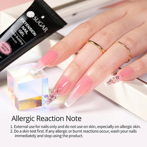 UR Sugar 15ml Extension Gel Polish Bright Nude Pink Semi Permanent UV Extension Gel Nail Finger Extend Gel Lacquer Set