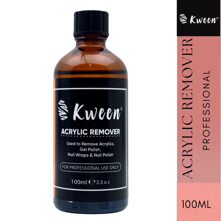 KWEEN Acrylic Remover Liquid 100ml. Use to Remove Acrylic, Nail Polish Cleaner for Manicures and Pedicures