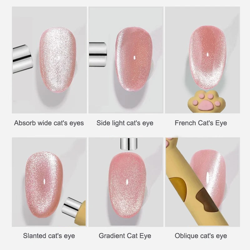 Strong Cat Claw Handle Magnet Strip Cat Eyes Magnet For Nail Gel Polish 3d Line Strip Effect Multi-Function Magnet Pen Tool