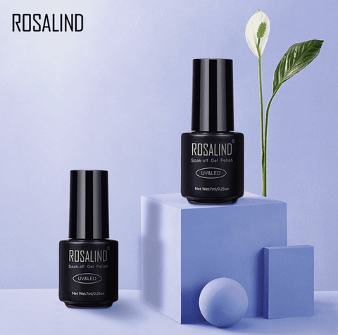 ROSALIND 6 Pieces Gel Nail Polishes Set Bright Color Soak Off Semi Permanent Nail Polish Gel.