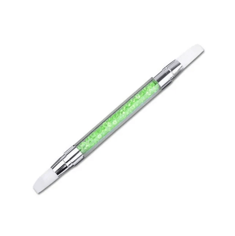 Rhinestone Handled Double Ended Silicone & Acrylic Pen for Stunning Designs & Carvings