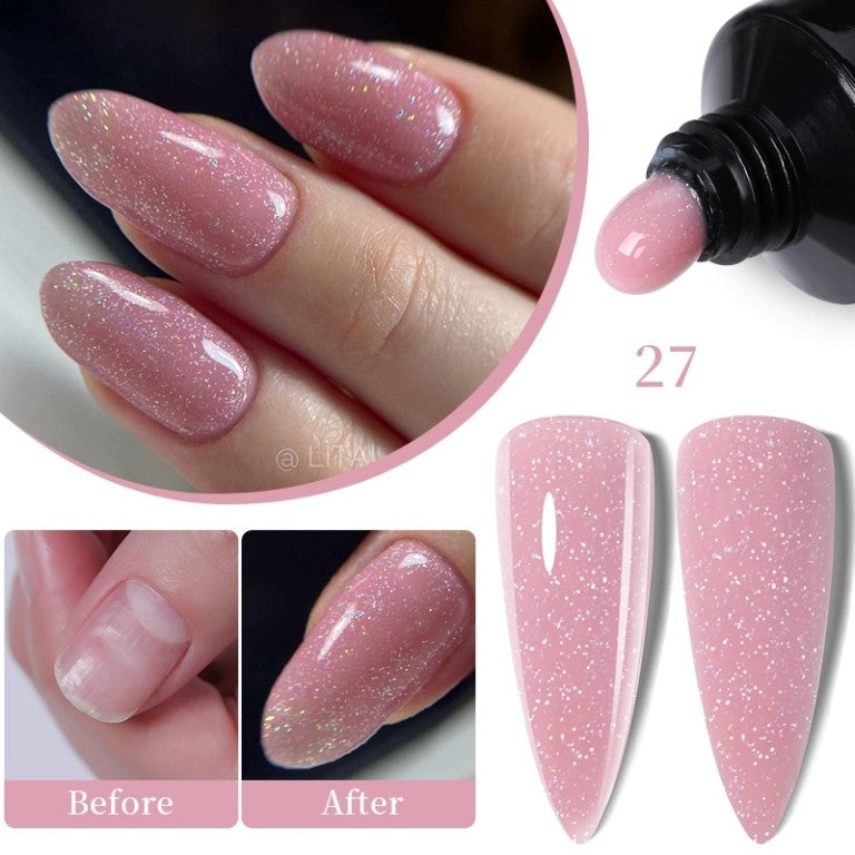 LILYCUTE 15ml Extension Nail Gel Building For Manicure Semi Permanent Varnish Nail Polygel