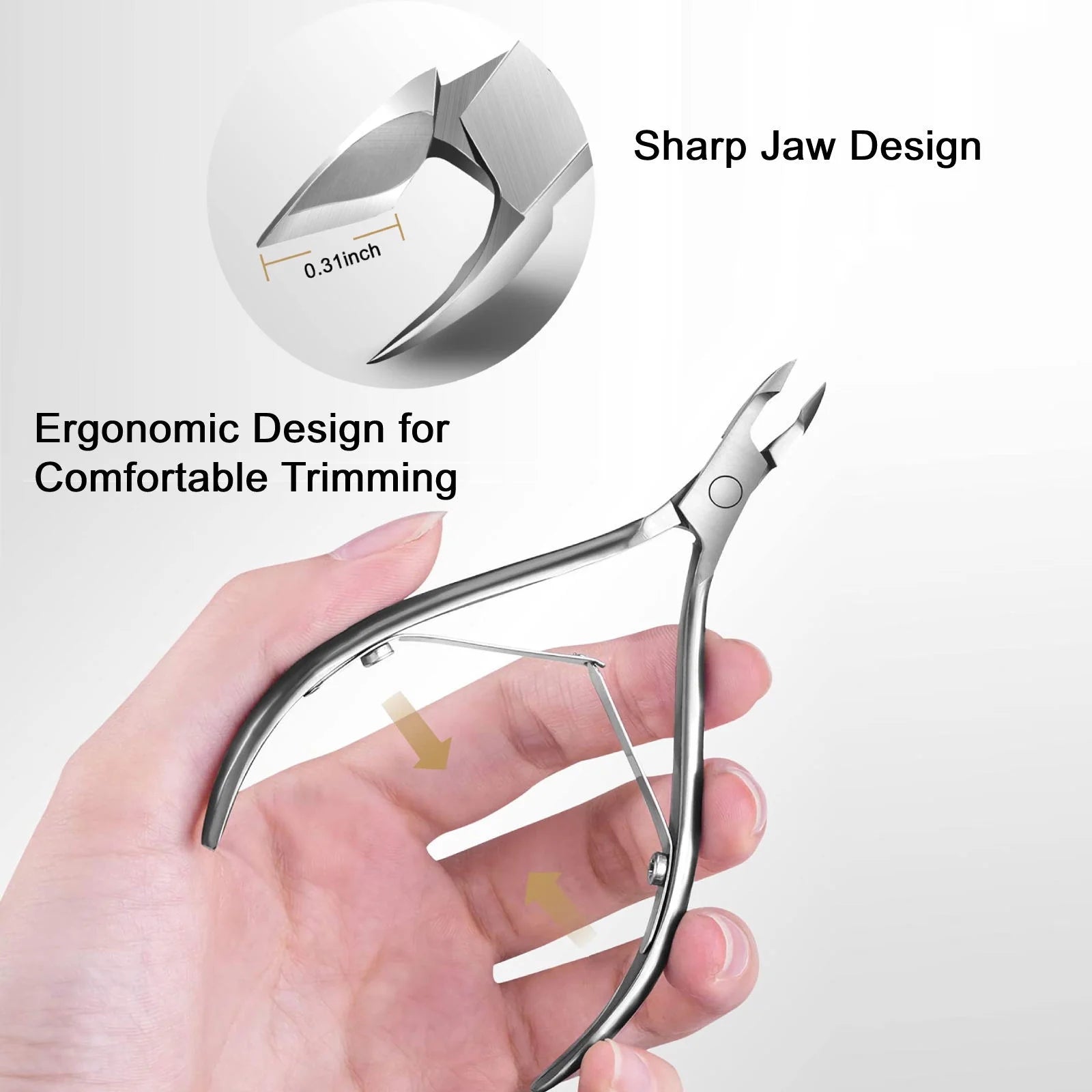KWEEN Cuticle Nippers,Professional Stainless Steel Cuticle Cutte rPedicure Manicure Tool