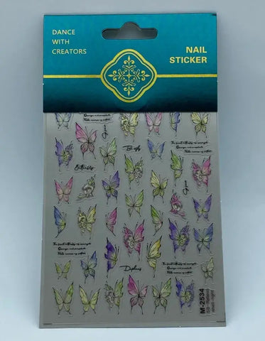 5D Embossed Beautiful Butterflies Nail Art Stickers Best For Salon Professionals & Nail Art Lovers.