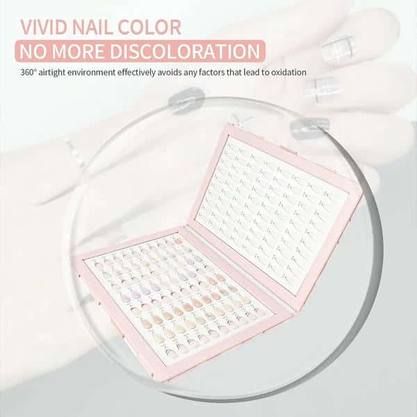 Professional False Nails Color Sample Book Display Up to 216 Gel/UV Gel Colors In This Swatch Book.