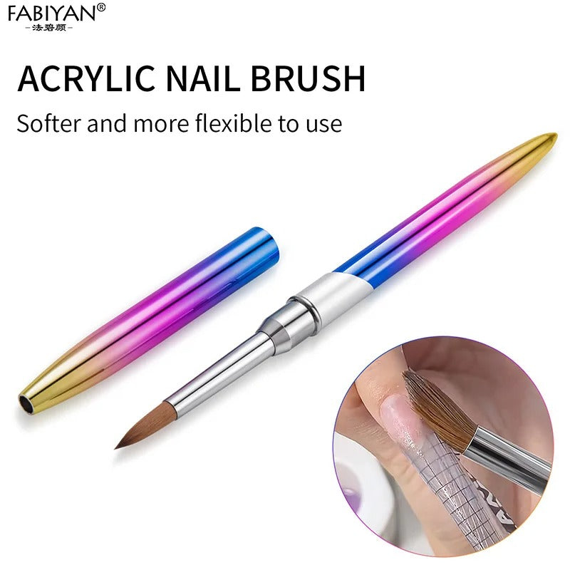 Premium Synthetic Acrylic Nail Art Brush Soft Nylon Bristles, Durable Design, Perfect for Salon's and Home Use