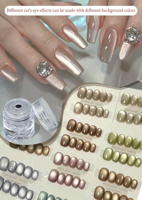 Cat Eye Nail Glitter Powder Create Stunning Salon Quality Magnetic Nail Art Effects At Home.
