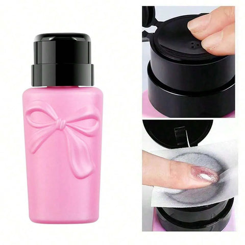 Nail Art Empty Bottle for Nail Polish Remover Empty Pump Dispenser Storage Bottel For Home & Salon Use.