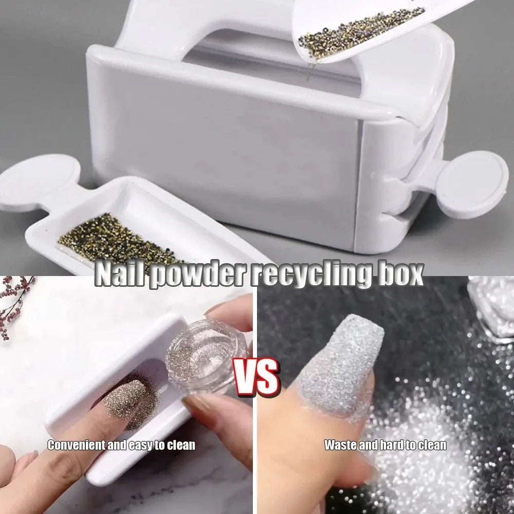 Nail Art Powder Dipping Tray Mess-Free, Reusable Nail Art Powder Dipping Tray for Salon's & Home Use.