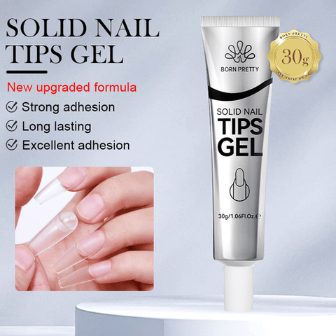 BORN PRETTY 30ml Solid Nail Extension Gel for Press On Nails 3 in 1 UV Gel Nail Glue for Fake Nails Long Lasting Manicures.