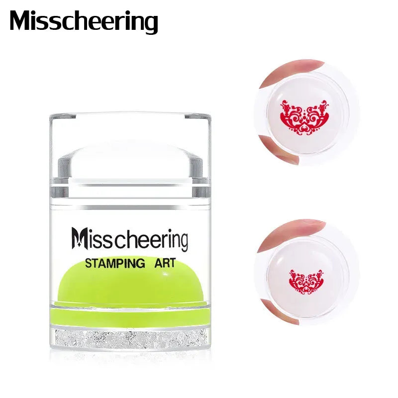 Misscheering Nail Art Stamper Dual Sided Stamper with Scraper for Perfect Creating Stamping Nail Art Designs With Ease.