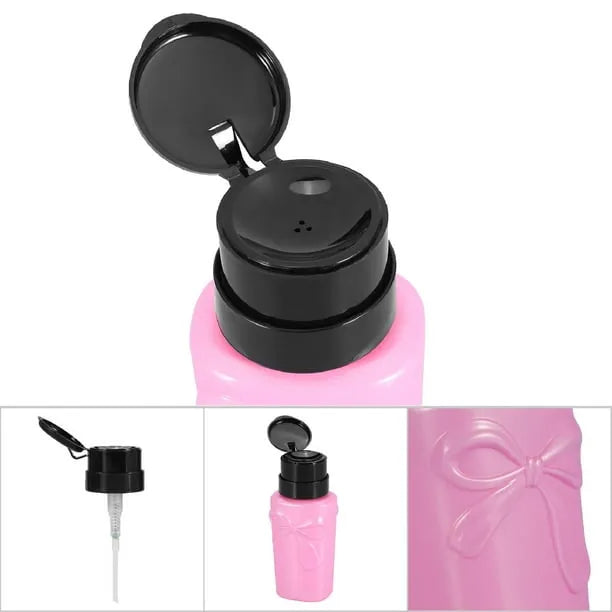 Nail Art Empty Bottle for Nail Polish Remover Empty Pump Dispenser Storage Bottel For Home & Salon Use.