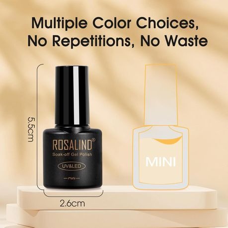 Rosalind 23pcs UV Gel Colors Set Soak-off Gel Colors Pack Semi Permanent Nail Gel Polish For Salon-quality Manicures at Home.